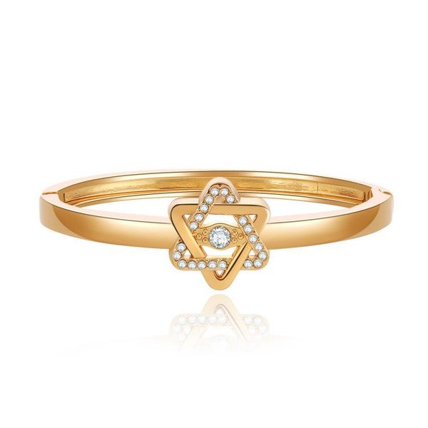 bangle ornapeadia luxury simple fashion women's bracelet for women alloy six-pointed star design creative jewelry wholesale, Black
bangle ornapeadia luxury simple fashion women's bracelet for women alloy six-pointed star design creative jewelry wholesale, Black