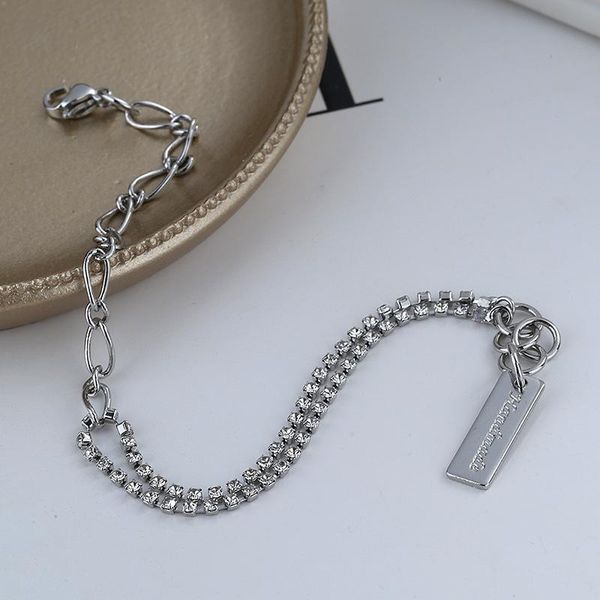 link, chain double zircon bracelet for women girls opening korean fashion original punk trendy lady couple gift jewelry boyulige, Black
link, chain double zircon bracelet for women girls opening korean fashion original punk trendy lady couple gift jewelry boyulige, Black