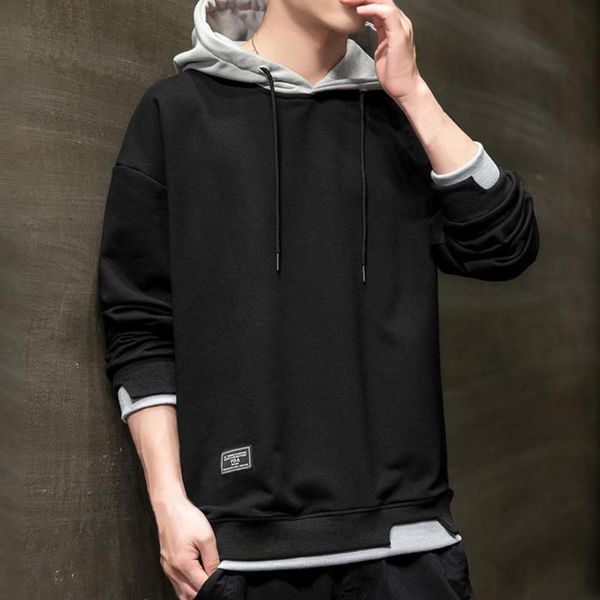 men's sweaters leisure great thick skin-friendly casual male hoodie elastic cuff autumn contrast colors for school, White;black
men's sweaters leisure great thick skin-friendly casual male hoodie elastic cuff autumn contrast colors for school, White;black