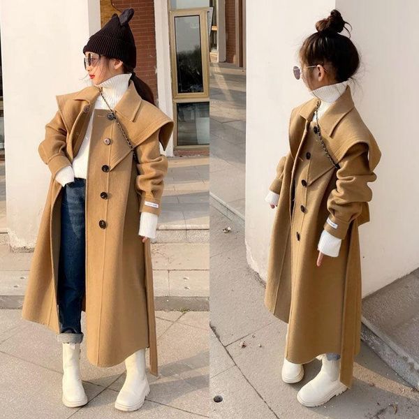jackets 2021 girls' autumn winter long temperament coat age 4 to 14 year old retail, Blue;gray
jackets 2021 girls' autumn winter long temperament coat age 4 to 14 year old retail, Blue;gray