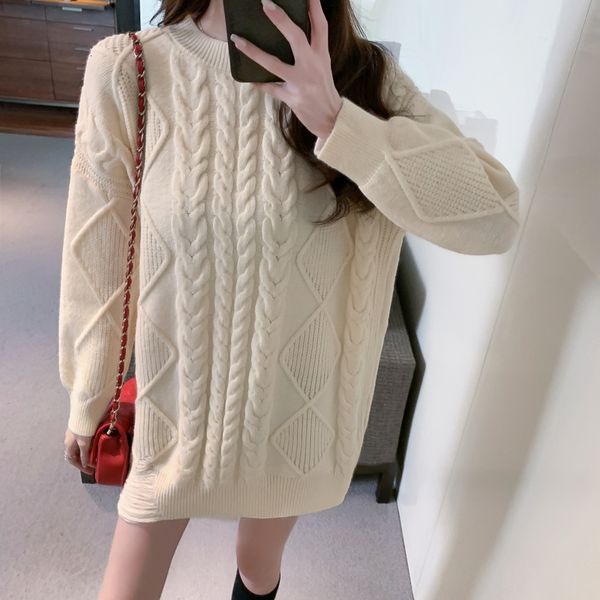 cyjr the-neck fashions christmas sweaters long autumn solid color women's knitted sweater chic ladies'sweater v81u, White;black
cyjr the-neck fashions christmas sweaters long autumn solid color women's knitted sweater chic ladies'sweater v81u, White;black