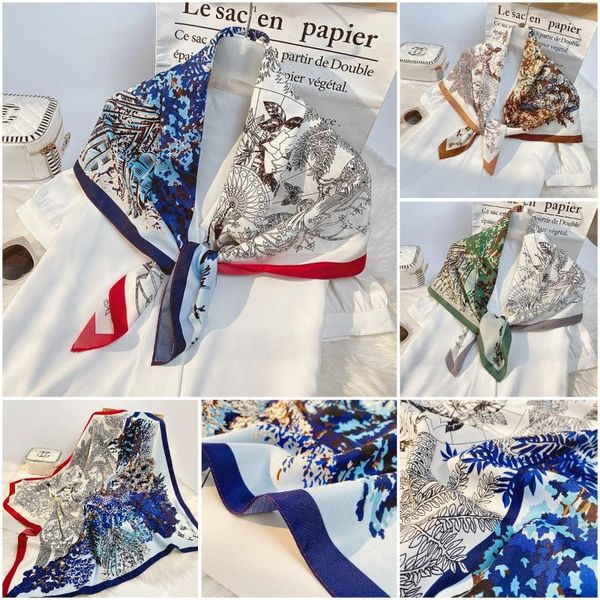 scarves jtvovo runmeifa 2021 90*90cm luxury women's small square scarf with contrast print in silk bandana headscarf handkerchief, Blue;gray
scarves jtvovo runmeifa 2021 90*90cm luxury women's small square scarf with contrast print in silk bandana headscarf handkerchief, Blue;gray