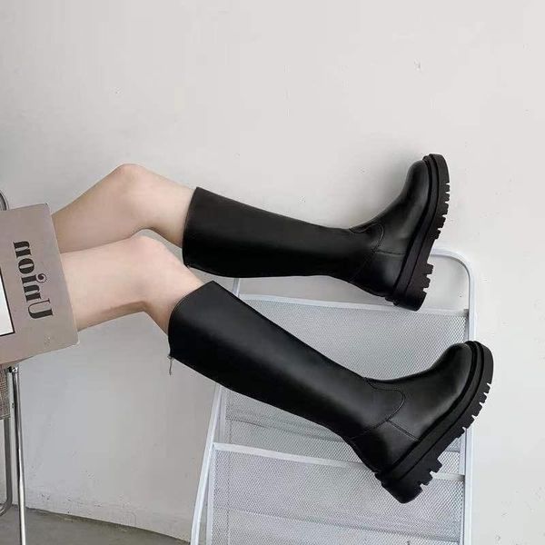 dress shoes high big knight boots thick show thin women's 2021 small autumn and winter plush straight, Black
dress shoes high big knight boots thick show thin women's 2021 small autumn and winter plush straight, Black