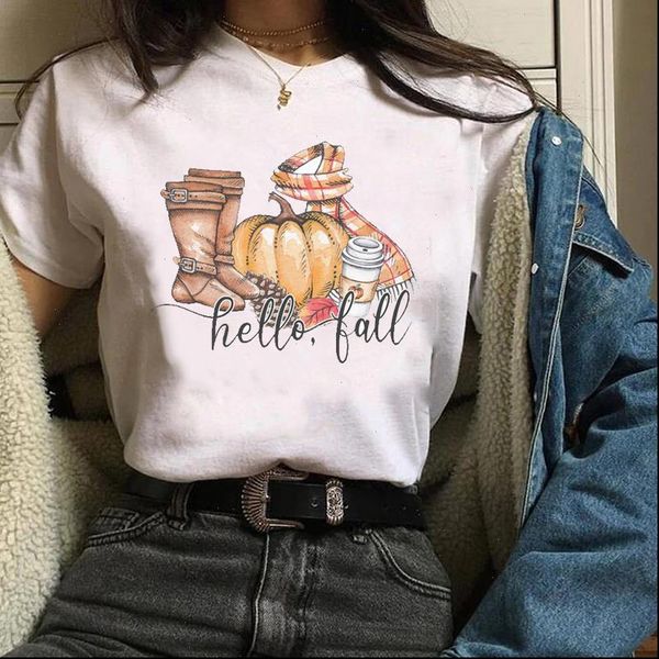 women lady tees graphic cartoon coffee pumpkin spice thanksgiving fall halloween print clothes female t shirt t shirt, White
women lady tees graphic cartoon coffee pumpkin spice thanksgiving fall halloween print clothes female t shirt t shirt, White