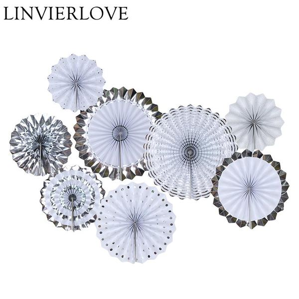 party decoration 8pcs/set european style silver foil paper fans for wedding anniversary decorative home&crafts backdrops supplies
party decoration 8pcs/set european style silver foil paper fans for wedding anniversary decorative home&crafts backdrops supplies