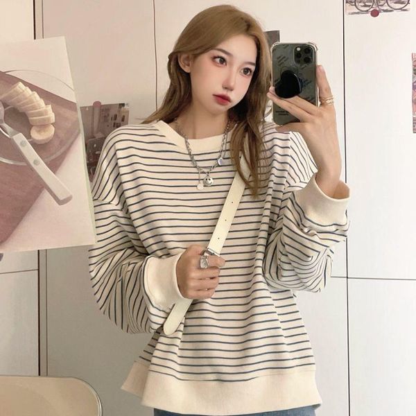 women's hoodies & sweatshirts women striped printed long sleeve spring autumn thin korean loose woman student pullover casual oversized, Black
women's hoodies & sweatshirts women striped printed long sleeve spring autumn thin korean loose woman student pullover casual oversized, Black