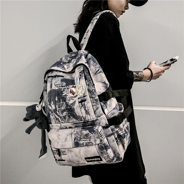 backpack graffiti tide brand high school students' schoolbags, female couples, backpacks and shoulder bags, male.
backpack graffiti tide brand high school students' schoolbags, female couples, backpacks and shoulder bags, male.