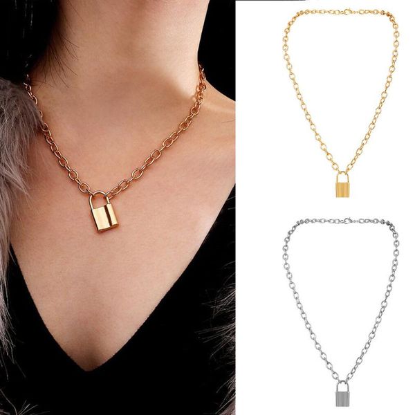 pendant necklaces fashion necklace women men choker couple lock padlock long charm chain jewelry gift, Silver
pendant necklaces fashion necklace women men choker couple lock padlock long charm chain jewelry gift, Silver