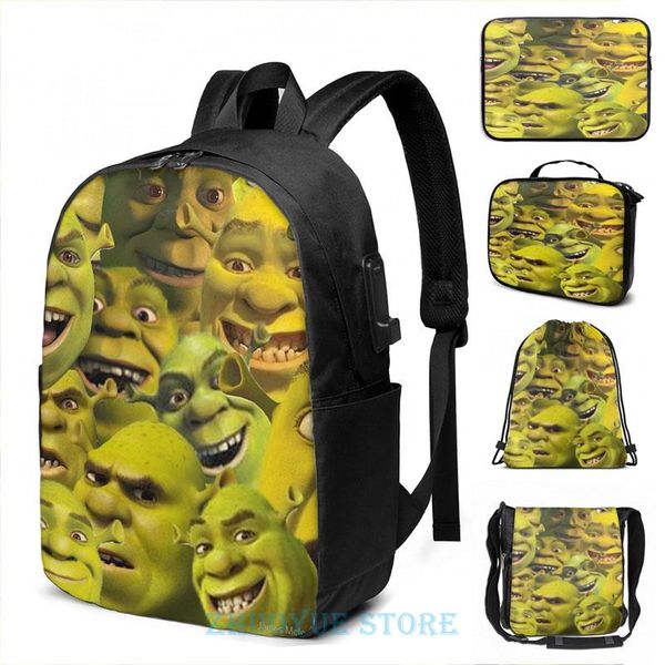 backpack funny graphic print shrek collection usb charge men school bags women bag travel laptop
backpack funny graphic print shrek collection usb charge men school bags women bag travel laptop