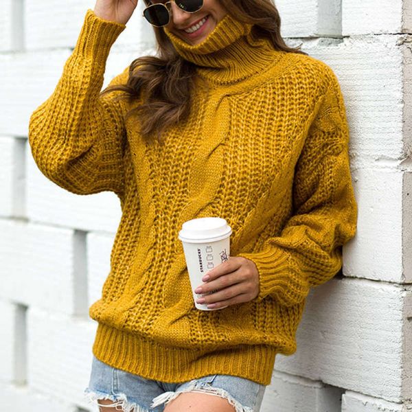 winter women turtleneck fall sweater loose elegant warm knitted pullovers solid knitwear jumper sueter mujer 210928, White
winter women turtleneck fall sweater loose elegant warm knitted pullovers solid knitwear jumper sueter mujer 210928, White