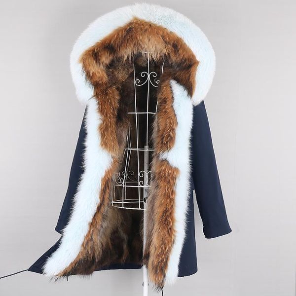 women's fur & faux 2021 women winter long color matching parka waterproof big natural raccoon collar hood thick warm real liner, Black
women's fur & faux 2021 women winter long color matching parka waterproof big natural raccoon collar hood thick warm real liner, Black