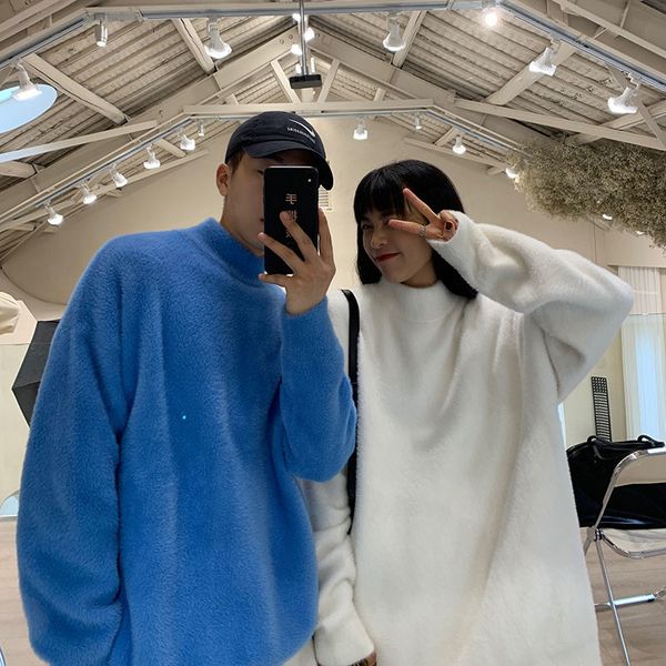 2021 new winter plus veet sweater warm fashion casual retro stand collar pullover men loose korean knitting sweaters mens clothes 4fq6, White;black
2021 new winter plus veet sweater warm fashion casual retro stand collar pullover men loose korean knitting sweaters mens clothes 4fq6, White;black