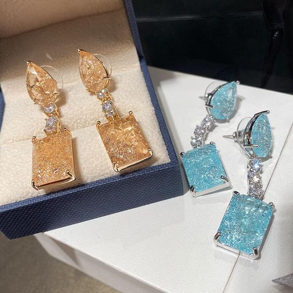 dangle & chandelier luxurious square cracked crystal earring cubic zircon light blue water droplets tassel gradient for women j, Silver
dangle & chandelier luxurious square cracked crystal earring cubic zircon light blue water droplets tassel gradient for women j, Silver