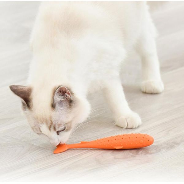 cat toys interactive fish shape toothbrush catnip simulation silicone teeth cleaning chew toy pet supplies for kitten
cat toys interactive fish shape toothbrush catnip simulation silicone teeth cleaning chew toy pet supplies for kitten