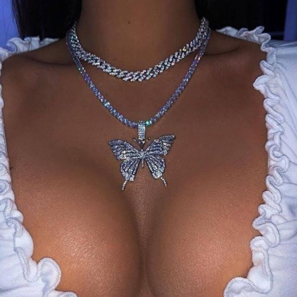 10pcs gold silver color iced out chain butterfly pendant necklace women hip hop jewelry rhinestone crystal long necklaces bff
10pcs gold silver color iced out chain butterfly pendant necklace women hip hop jewelry rhinestone crystal long necklaces bff