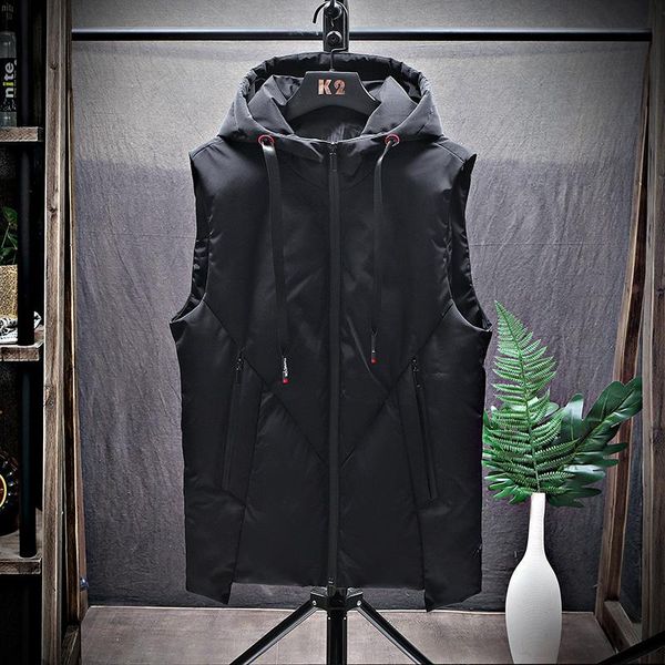 men's vests hooded cotton padded vest warm and thick winter clothes fashion slim fit jacket sleeveless waistcoat chalecos hombre, Black;white
men's vests hooded cotton padded vest warm and thick winter clothes fashion slim fit jacket sleeveless waistcoat chalecos hombre, Black;white