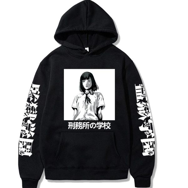 men's hoodies & sweatshirts funny anime prison school midorikawa hana fashion cartoon manga pullover harajuku winter long sleeve men s, Black 
men's hoodies & sweatshirts funny anime prison school midorikawa hana fashion cartoon manga pullover harajuku winter long sleeve men s, Black