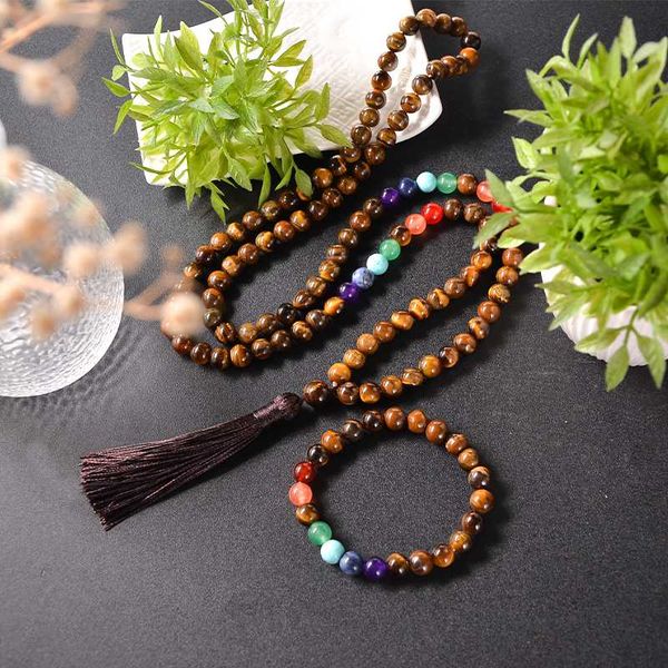 pendant necklaces 8mm yellow tiger eye 7 chakra beaded necklace meditation yoga blessing healing jewelry bracelet set 108 mala rosary, Silver
pendant necklaces 8mm yellow tiger eye 7 chakra beaded necklace meditation yoga blessing healing jewelry bracelet set 108 mala rosary, Silver