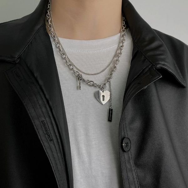 chains trendy jewelry double pendant necklace delicate design selling titanium steel choker for girl fine accessories, Silver
chains trendy jewelry double pendant necklace delicate design selling titanium steel choker for girl fine accessories, Silver