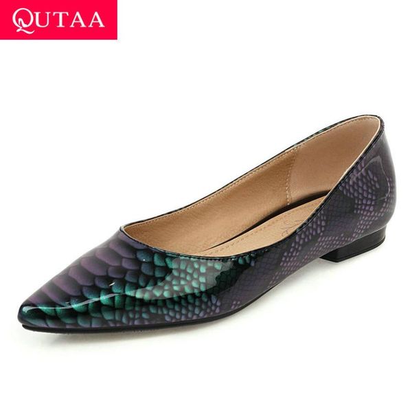 dress shoes qutaa 2021 spring autumn fashion snakeskin pu leather slip on single square low heels pointed toe ladies size 34-43, Black
dress shoes qutaa 2021 spring autumn fashion snakeskin pu leather slip on single square low heels pointed toe ladies size 34-43, Black