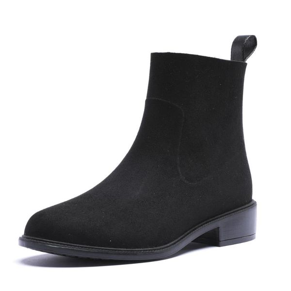boots 393-973tongpu arrival women's slim-design half rain with microfiber surface, Black