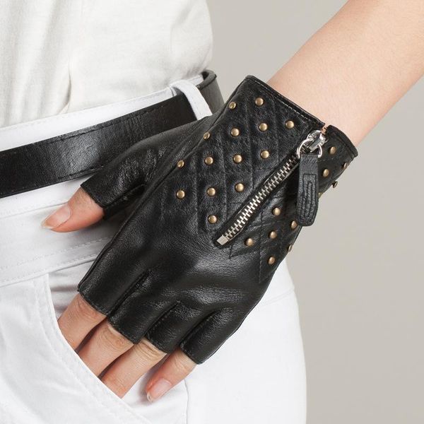 five fingers gloves real leather half finger female fashion personalized rivet zipper sheepskin male k086-5, Blue;gray
five fingers gloves real leather half finger female fashion personalized rivet zipper sheepskin male k086-5, Blue;gray