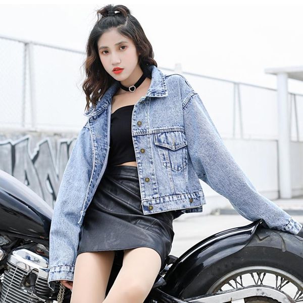 women's jackets vintage cropped denim jacket female bf wind blue jean women long sleeve bomber outerwear loose coat, Black;brown
women's jackets vintage cropped denim jacket female bf wind blue jean women long sleeve bomber outerwear loose coat, Black;brown
