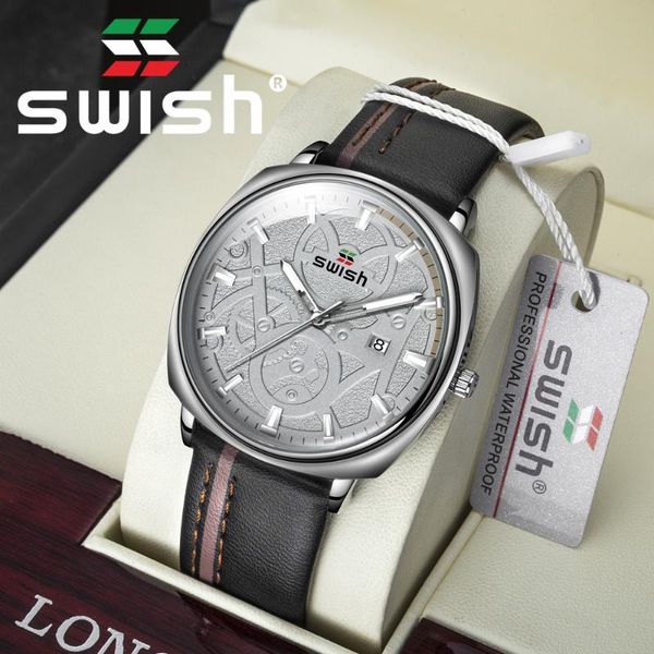 wristwatches swish casual men's leather sports quartz clock luminous military watch waterproof relojes hombre 2021, Slivery;brown
wristwatches swish casual men's leather sports quartz clock luminous military watch waterproof relojes hombre 2021, Slivery;brown