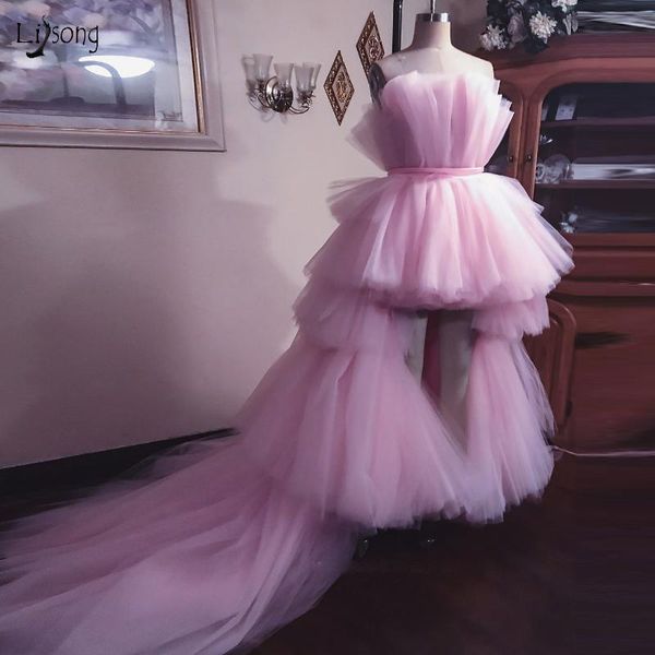party dresses real image 2021 pink ruffles high low evening tiered puffy tutu prom gowns pretty formal abendkleider, White;black
party dresses real image 2021 pink ruffles high low evening tiered puffy tutu prom gowns pretty formal abendkleider, White;black