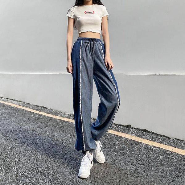women's pants & capris 100% cotton elastics waist beam foot trousers fit ankle straight ins female streetwear casual panelled trouser f, Black;white
women's pants & capris 100% cotton elastics waist beam foot trousers fit ankle straight ins female streetwear casual panelled trouser f, Black;white