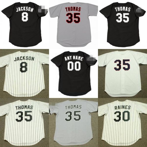 8 bo jackson 35 frank thomas 30 tim raines 45 baseball jersey men youth women, Blue;black
8 bo jackson 35 frank thomas 30 tim raines 45 baseball jersey men youth women, Blue;black