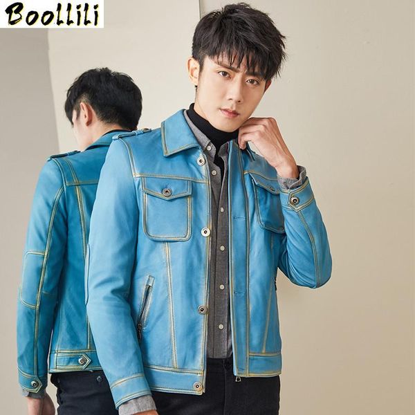 men's leather & faux boollili jacket sheepskin genuine coats men korean short spring autumn jackets, Black
men's leather & faux boollili jacket sheepskin genuine coats men korean short spring autumn jackets, Black