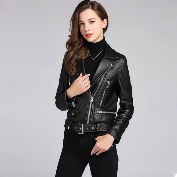 2021 new street faux jacket women slim with belt black leather coats ladies biker motorcycle short pvc jackets female coat ogoo
2021 new street faux jacket women slim with belt black leather coats ladies biker motorcycle short pvc jackets female coat ogoo