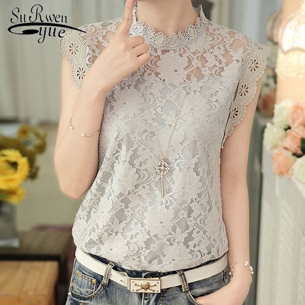 women summer blouse gray lace shirt women plus size sleeveless women hollow lace see-through women's clothing 59g 210308, White
women summer blouse gray lace shirt women plus size sleeveless women hollow lace see-through women's clothing 59g 210308, White