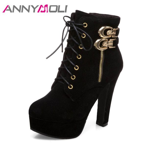 boots annymoli winter motorcycle buckle platform women ankle zipper autumn shoes lace up female footwear yellow gray, Black
boots annymoli winter motorcycle buckle platform women ankle zipper autumn shoes lace up female footwear yellow gray, Black