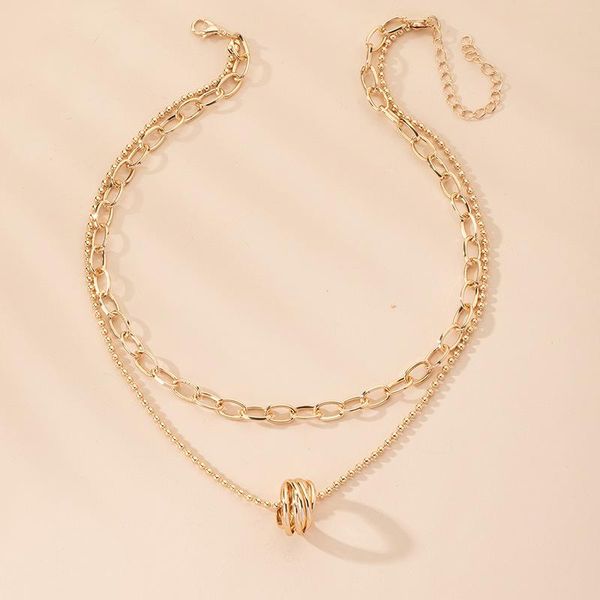 double layer women's alloy necklace geometry long sweater chains simple cool punk choker jewelry party, Silver
double layer women's alloy necklace geometry long sweater chains simple cool punk choker jewelry party, Silver