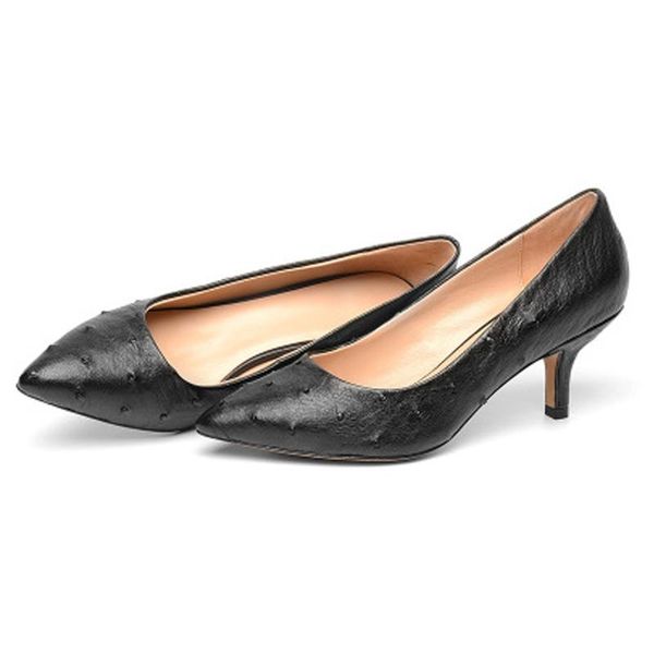 dress shoes chue arrival ostrich leather women fashion shallow mouth high heels pointed formal, Black
dress shoes chue arrival ostrich leather women fashion shallow mouth high heels pointed formal, Black