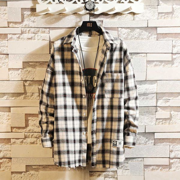 men's polos hip hop streetwear punk style casual plaid shirt long sleeve 8n10, White;black
men's polos hip hop streetwear punk style casual plaid shirt long sleeve 8n10, White;black