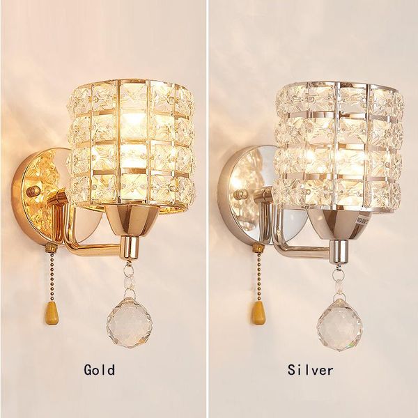 1 pcs large pull switch crystal wall lamps indoor lighting for l bedroom hanging lights corridor light wall lights for home
1 pcs large pull switch crystal wall lamps indoor lighting for l bedroom hanging lights corridor light wall lights for home