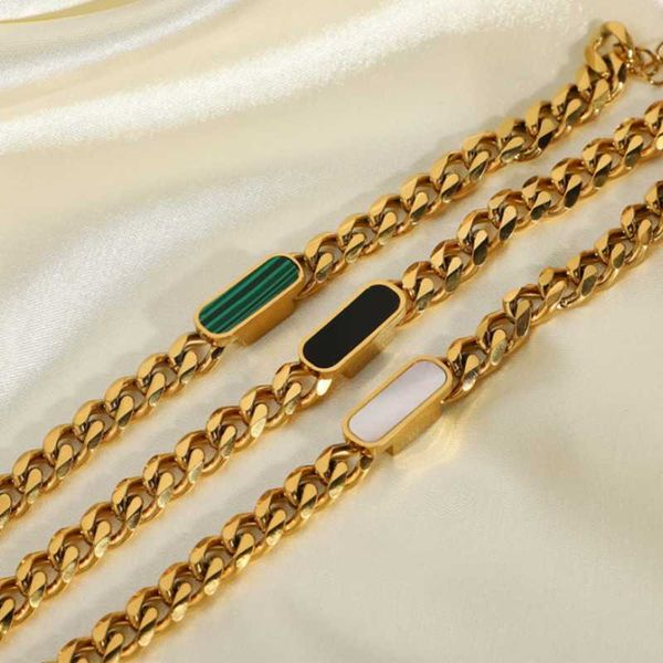 link, chain european and american stainless steel cuban vintage metal titanium gold plated bracelet, Black
link, chain european and american stainless steel cuban vintage metal titanium gold plated bracelet, Black