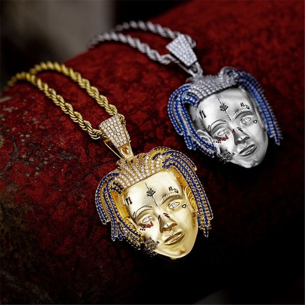 chain personality hip hop necklace pendant micro zircon european style necklace fashion popular portrait pendant necklace, Silver
chain personality hip hop necklace pendant micro zircon european style necklace fashion popular portrait pendant necklace, Silver