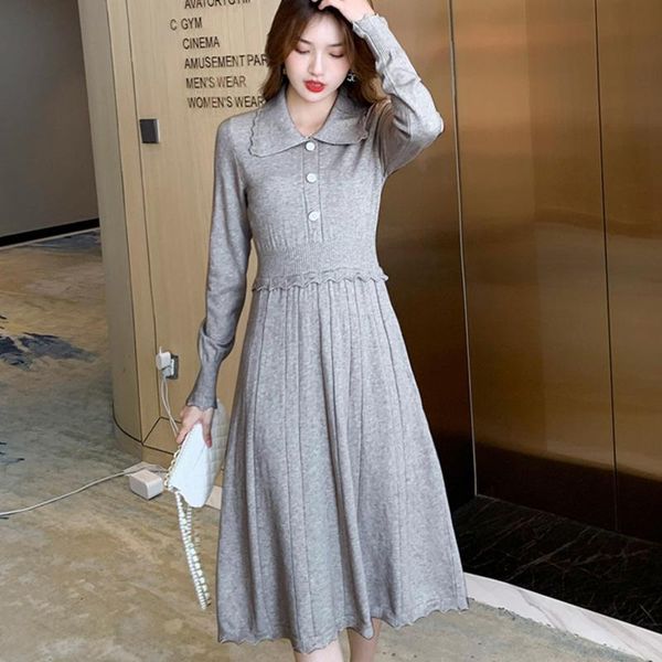 casual dresses korean fashion knitted dress autumn and winter 2021 slim french sweater temperament big swing splicing vestidos mujer, Black;gray
casual dresses korean fashion knitted dress autumn and winter 2021 slim french sweater temperament big swing splicing vestidos mujer, Black;gray