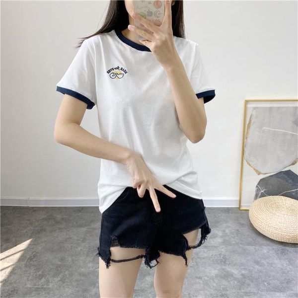 women's t-shirt 2021 summer cartoon embroidery round neck short sleeve casual half mt-ttrw202604k, White
women's t-shirt 2021 summer cartoon embroidery round neck short sleeve casual half mt-ttrw202604k, White