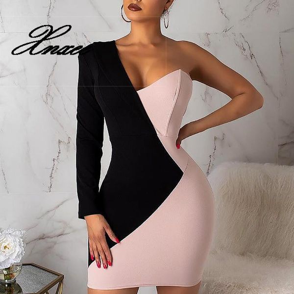casual dresses xnxee one shoulder two tone insert bodycon dress office look women vestidos 2021, Black;gray
casual dresses xnxee one shoulder two tone insert bodycon dress office look women vestidos 2021, Black;gray