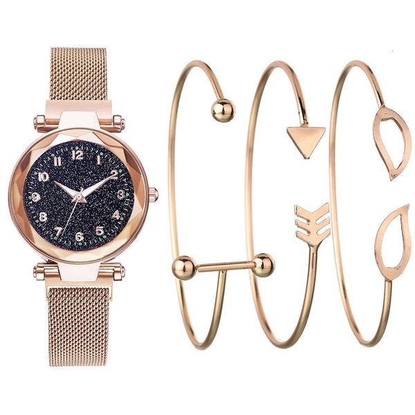 watch women's fashion creative luminous net belt quartz + set boutique packaging -- 4pcs / set, Slivery;brown
watch women's fashion creative luminous net belt quartz + set boutique packaging -- 4pcs / set, Slivery;brown