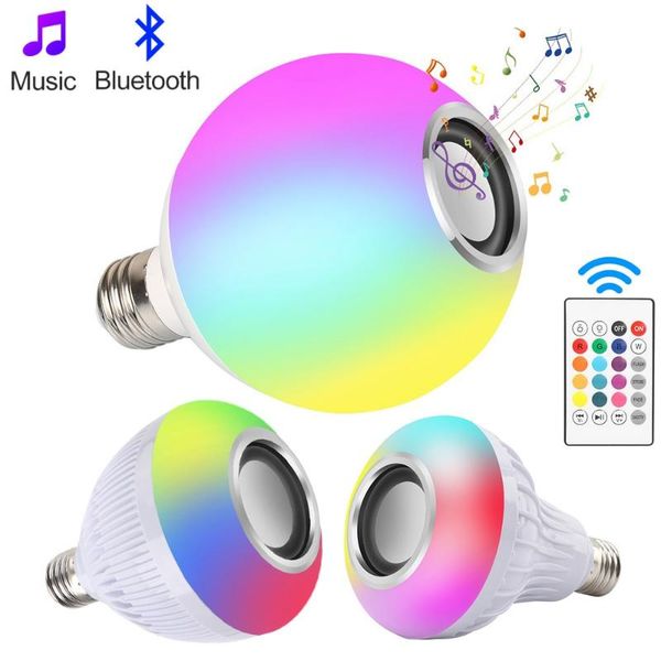 bulbs smart rgb led bulb wireless bluetooth speaker music playing spotlight lamp light for bar party stage lighting remote control 
bulbs smart rgb led bulb wireless bluetooth speaker music playing spotlight lamp light for bar party stage lighting remote control