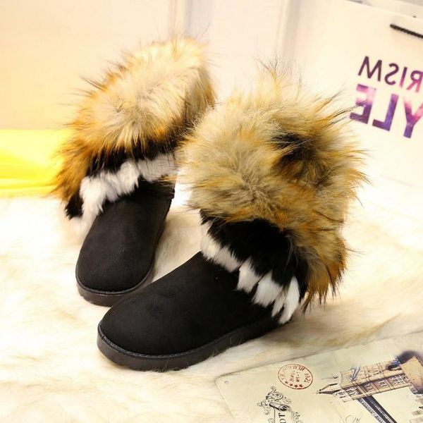 boots women flat ankle snow fur winter warm shoes round-toe female flock leather, Black
boots women flat ankle snow fur winter warm shoes round-toe female flock leather, Black