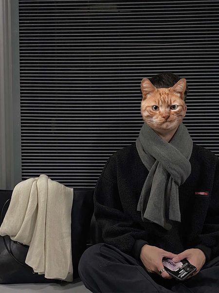 designer pure color knitted wool scarf for women in autumn and winter, Blue;black
designer pure color knitted wool scarf for women in autumn and winter, Blue;black