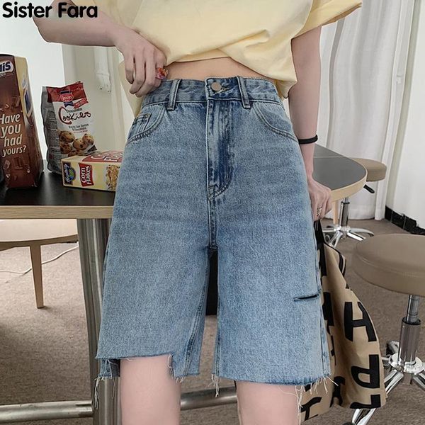 women's jeans sister fara summer high waist tassels denim shorts for girls chic ripped holes zipper casual half pants, Blue
women's jeans sister fara summer high waist tassels denim shorts for girls chic ripped holes zipper casual half pants, Blue