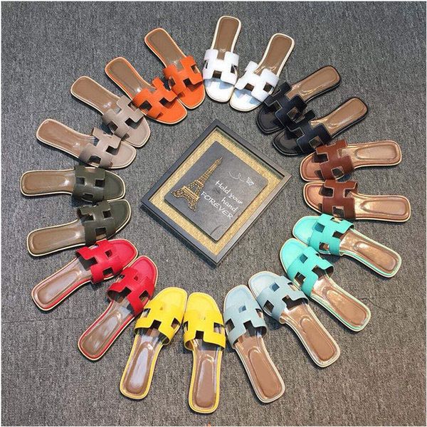 net red leather h slippers women's summer flat bottom fashion casual wear new h cool slippers beach travel one word slippers ysj, Black
net red leather h slippers women's summer flat bottom fashion casual wear new h cool slippers beach travel one word slippers ysj, Black